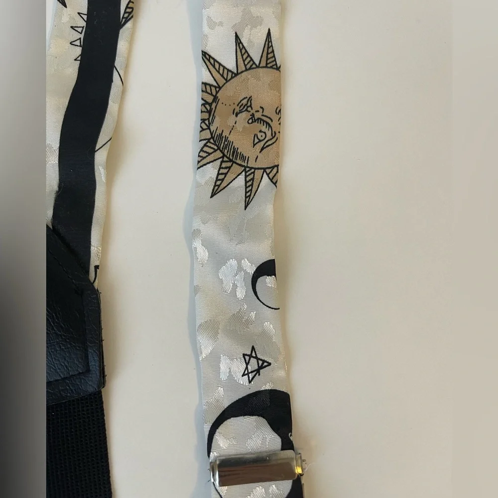 Celestial Sun Moon Stars Silk Suspenders
